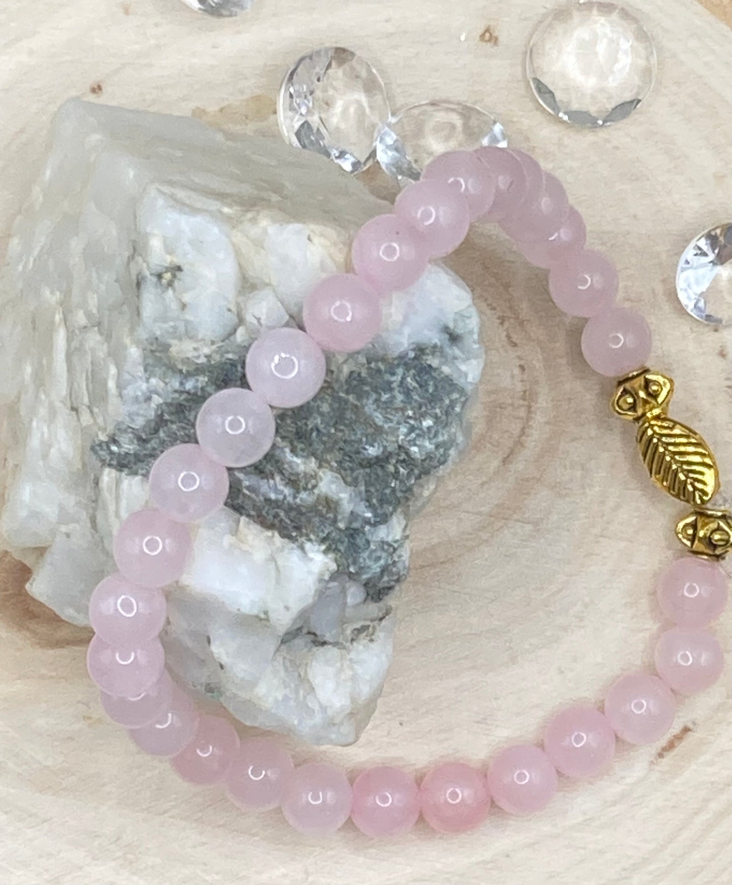 Bracelet quartz rose chakra du cœur