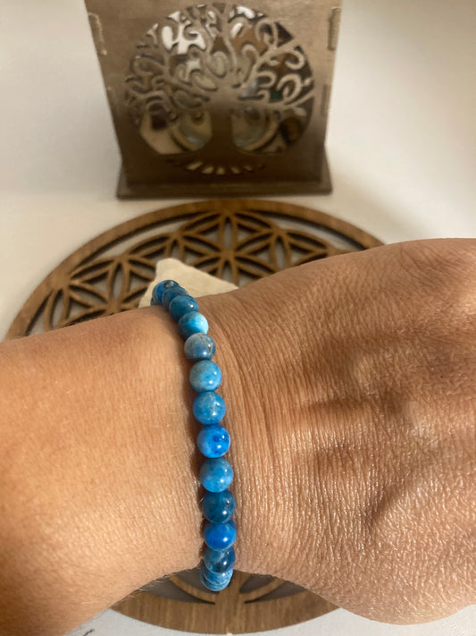 Bracelet Agates bleues Chakra du 3 -ème œil