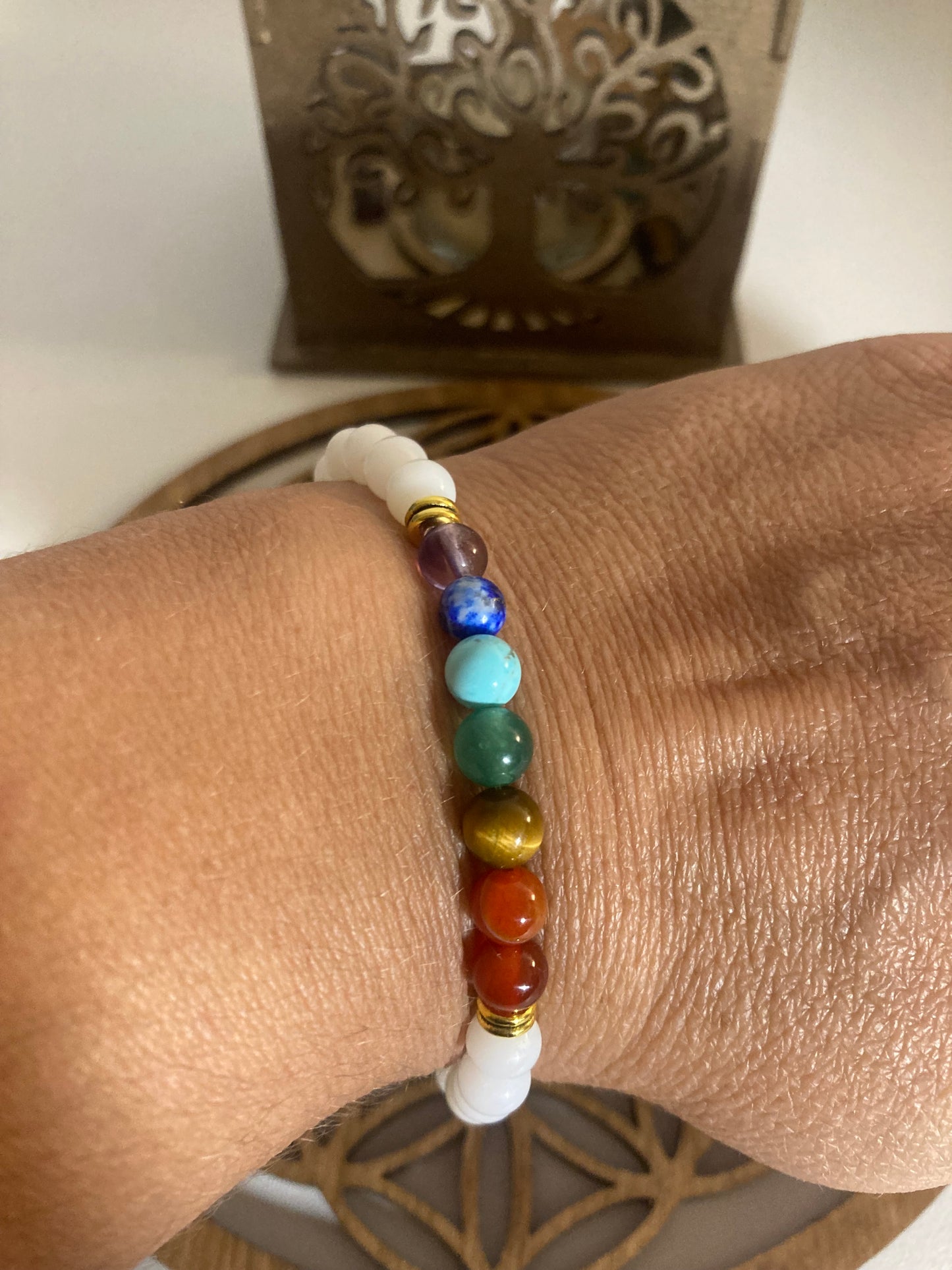 Pulsera de litoterapia de los 7 chakras